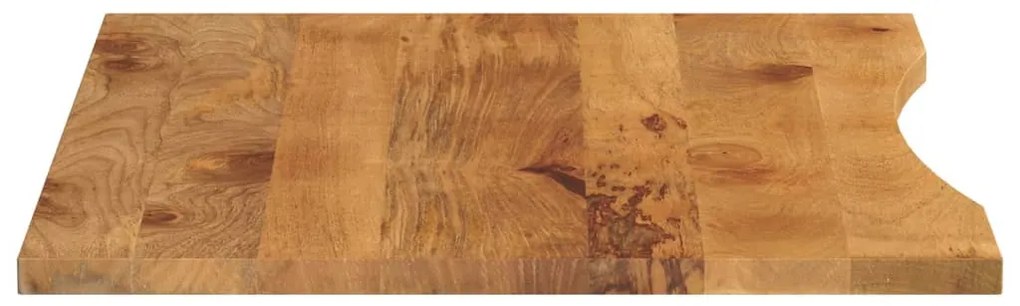 Tampo de mesa com curva 100x80x2,5 cm mangueira áspera maciça
