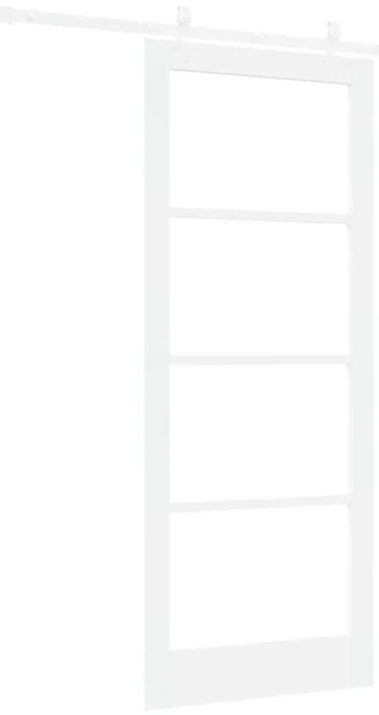 Conjunto de Porta Deslizante vidaXL com Hardware Branco 86x211 cm Made