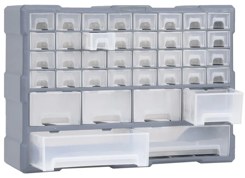 Caixa organizadora com 38 gavetas 52x16x37,5 cm