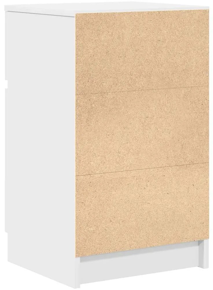 Mesas de cabeceira 2 pcs 39x35x65cm derivados de madeira branco