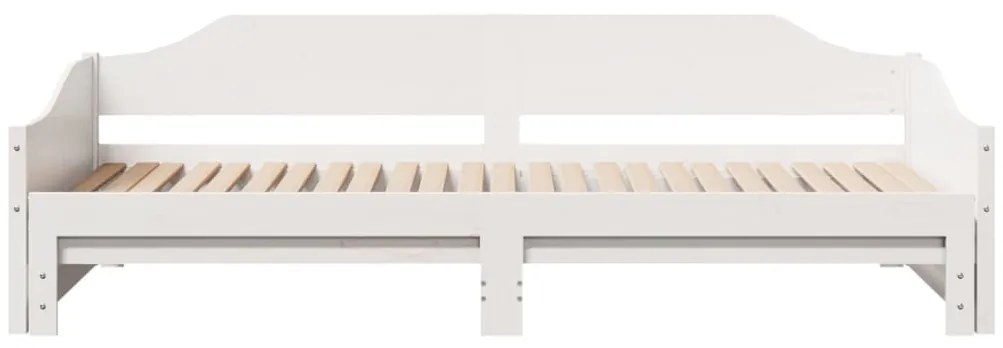 Sofá-cama com gavetão 80x200 cm madeira de pinho maciça branco