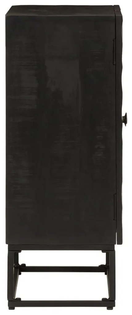 Aparador 55x30x76 cm madeira de mangueira maciça e ferro preto