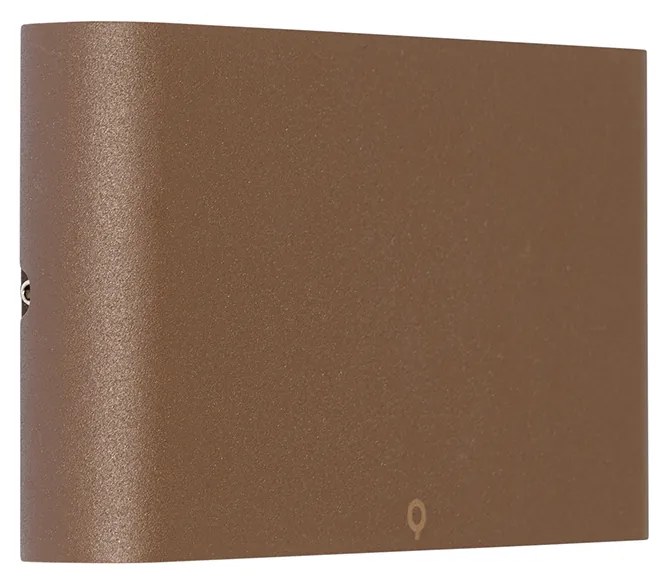 Candeeiro de parede exterior moderno castanho enferrujado 17,5 cm com LED IP65 - Batt Moderno