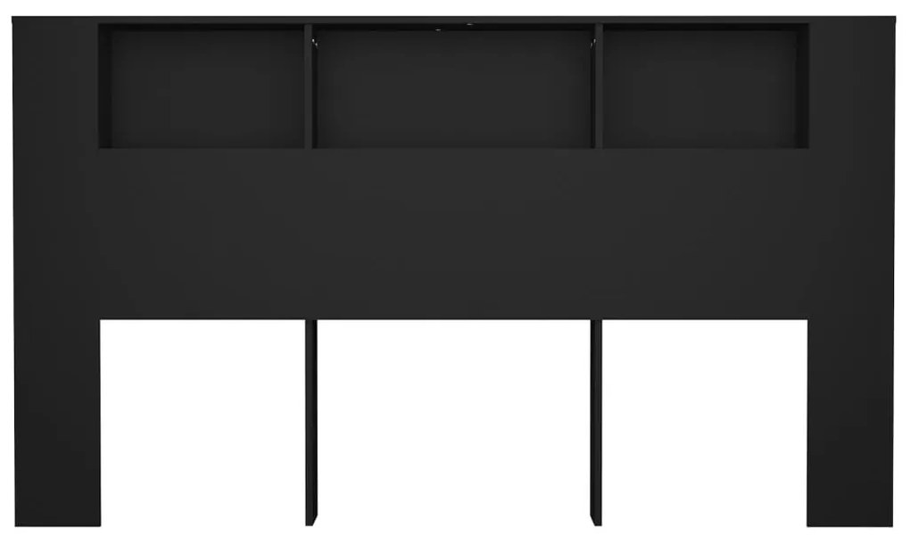 Armário de cabeceira 180x18,5x104,5 cm preto