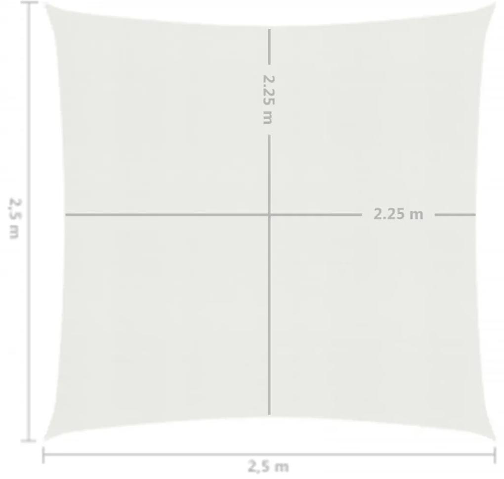 Para-sol estilo vela 160 g/m² 2,5x2,5 m PEAD branco