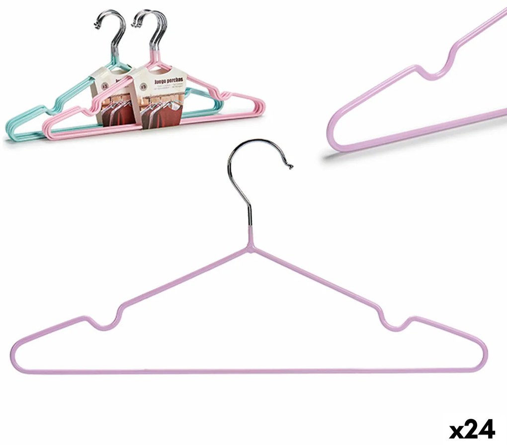 Conjunto de Cabides Aço Plástico 24 Unidades