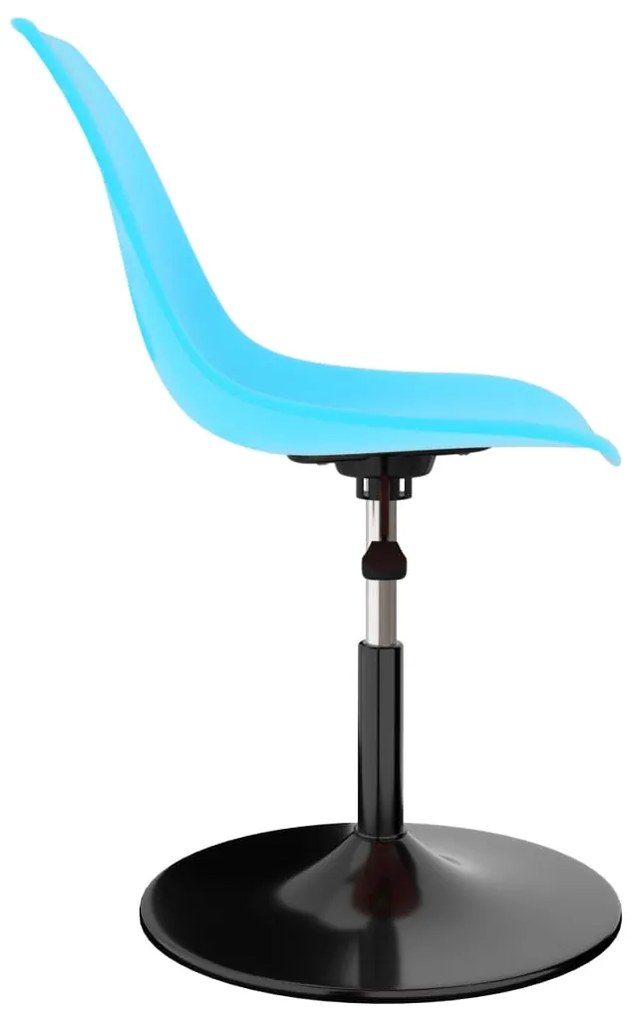 Cadeiras de jantar giratórias 2 pcs PP azul