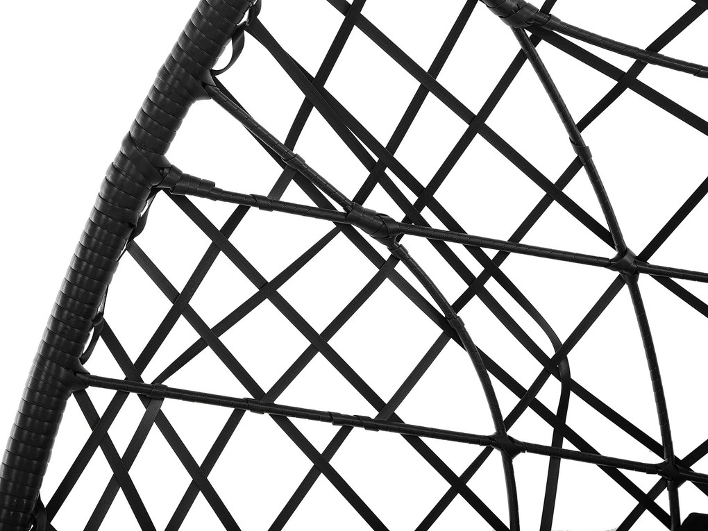 Cadeira suspensa em rattan preto ALATRI Beliani