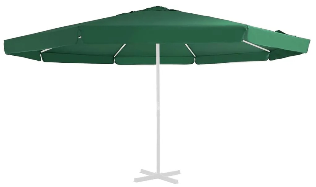 Tecido de substituição p/ guarda-sol de exterior 500 cm verde