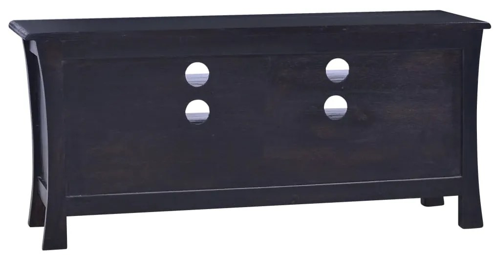 Móvel de TV 100x30x45 cm mogno maciço castanho café preto-claro
