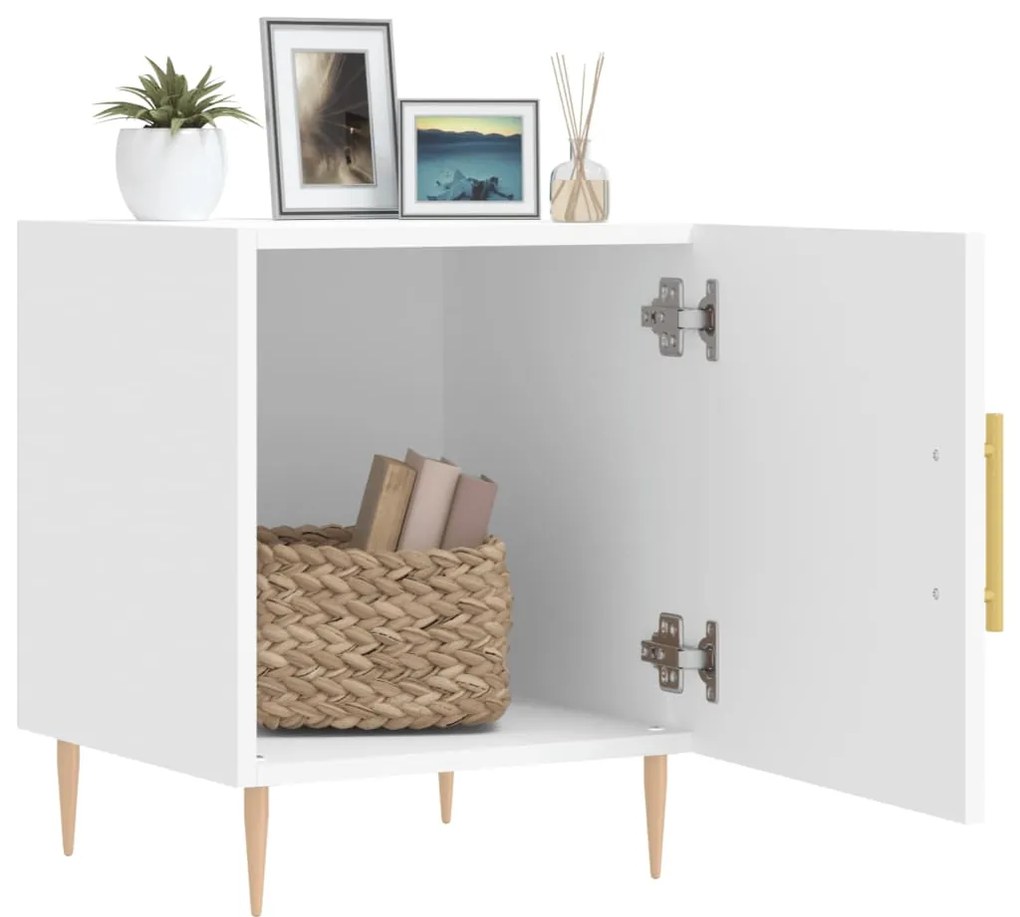 Mesa cabeceira 40x40x50 cm derivados de madeira branco
