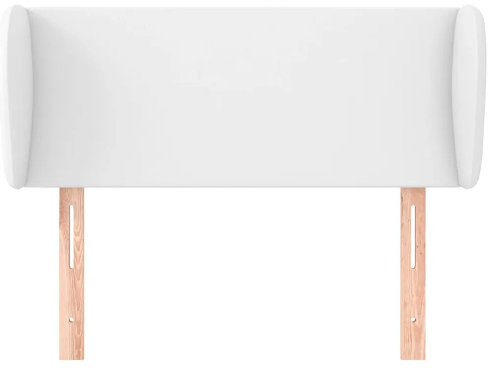 Cabeceira de cama c/ abas couro artificial 93x23x78/88cm branco
