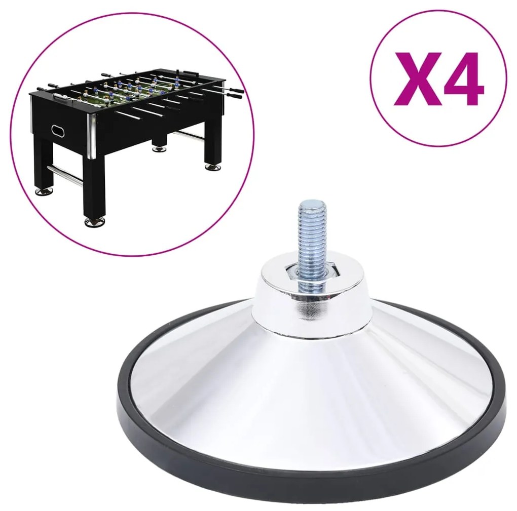 Pé de suporte para mesa de matraquilhos 4 pcs cromado