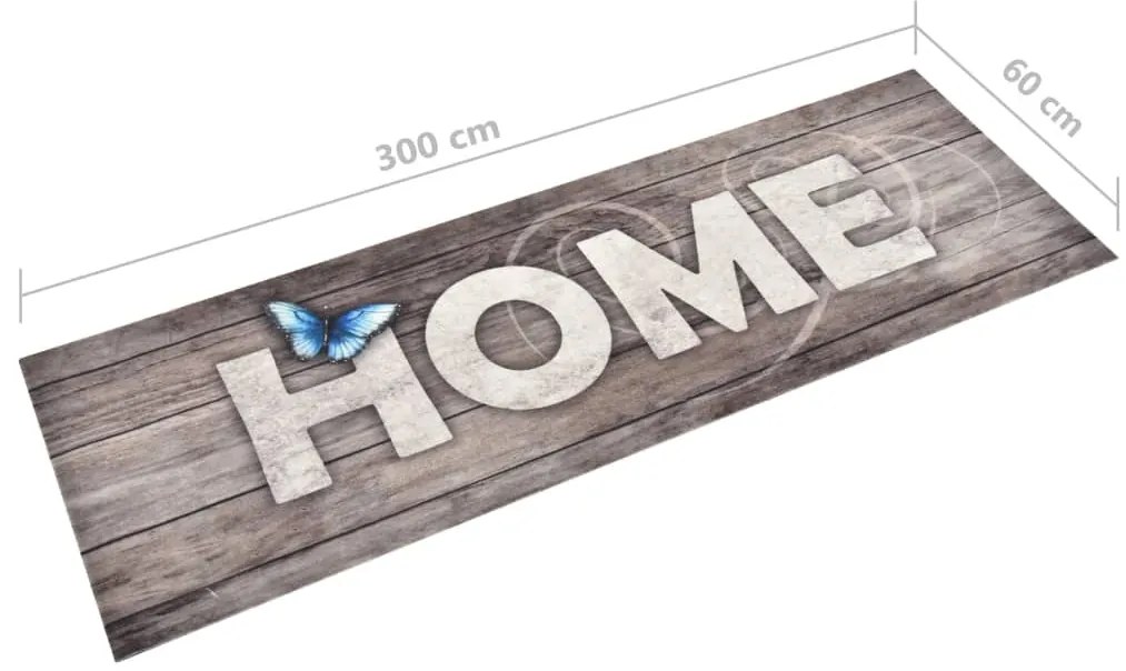 Tapete de cozinha lavável com design Home 60x300 cm