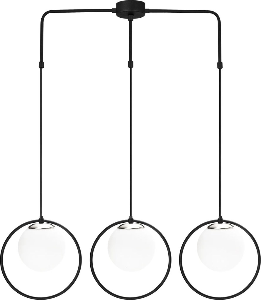 Candeeiro Dolunay – Branco e Preto – 90 x 15 cm