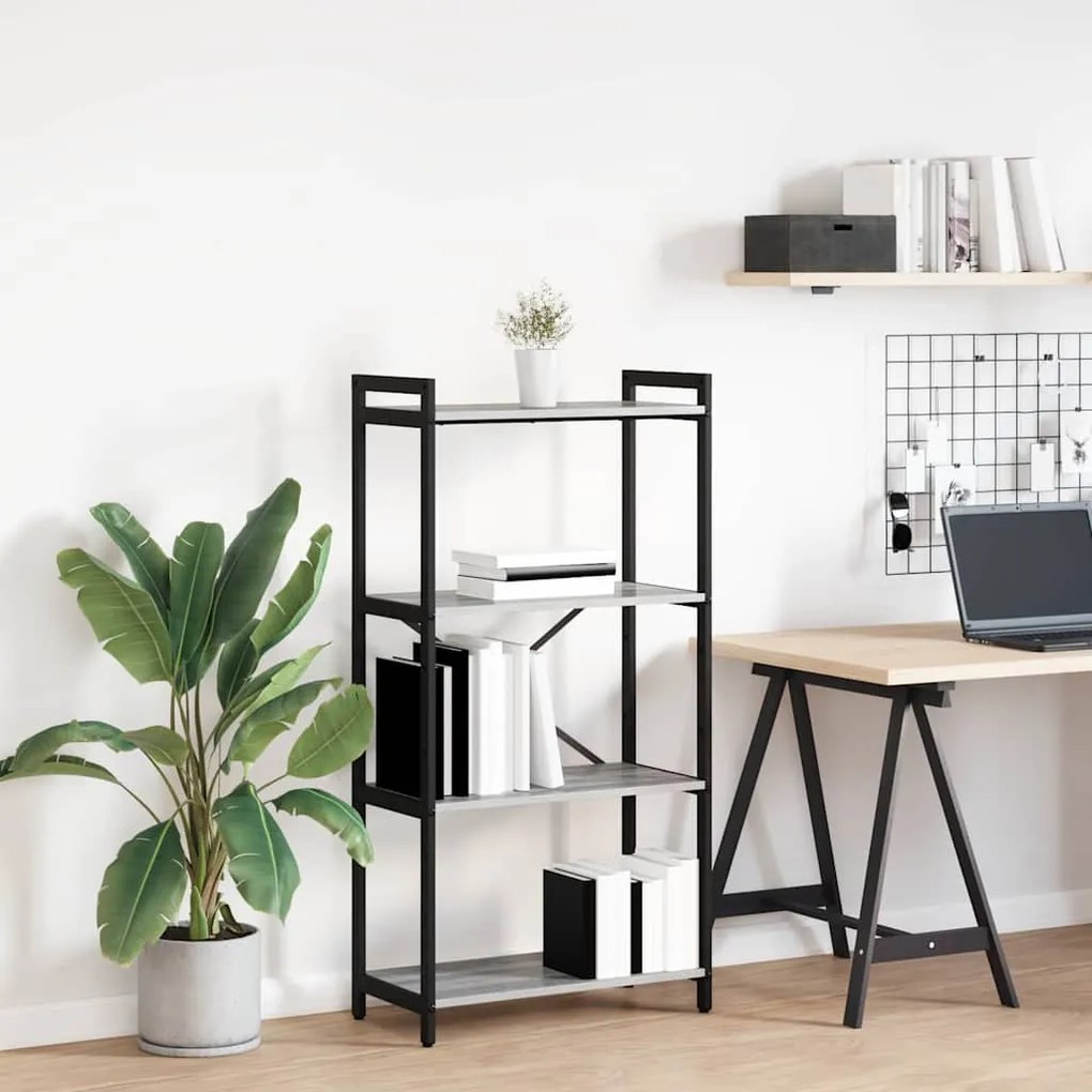 vidaXL Estante Sonoma cinzento 40 x 30 x 85 cm Madeira processada