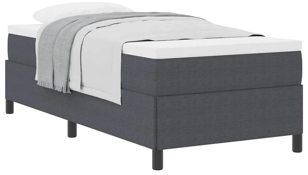 Cama vidaXL Cinza Escuro 90x200 cm em Tecido Cotele