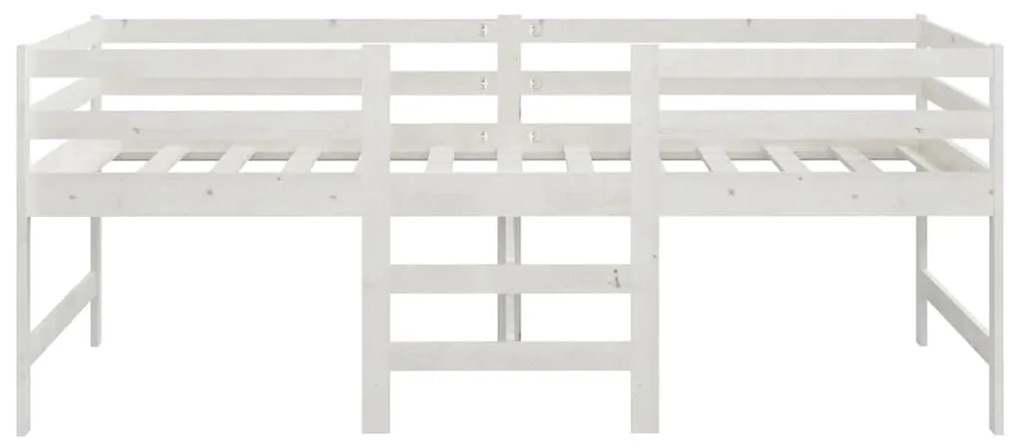 Cama sem colchão 90x200 cm madeira de pinho maciça branco