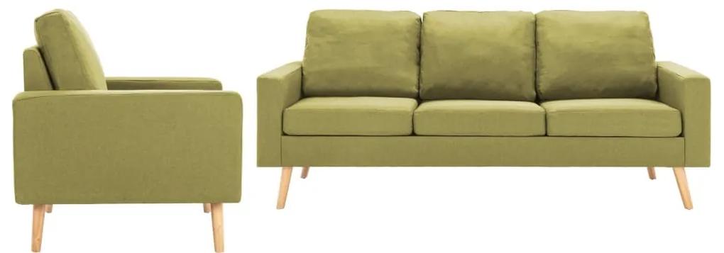 2 pcs conjunto de sofás tecido verde