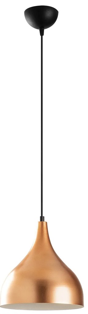 Candeeiro de Teto Saglam – Cobre, Branco, Preto – Diâmetro 26 cm, Altu