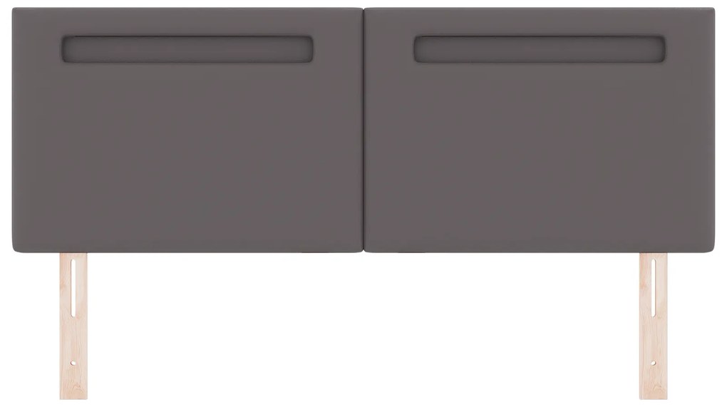 Cabeceira vidaXL Design Simples Cinza 140 cm Em Couro Sintético