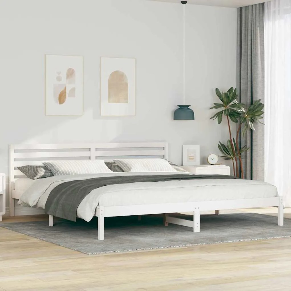 vidaXL Estrutura da Cama com cabeceira Branco 200 x 220 cm