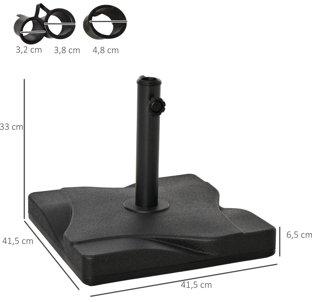 Base para Chapéu de Sol Quadrada Suporte para Chapéu de Sol para Mastr