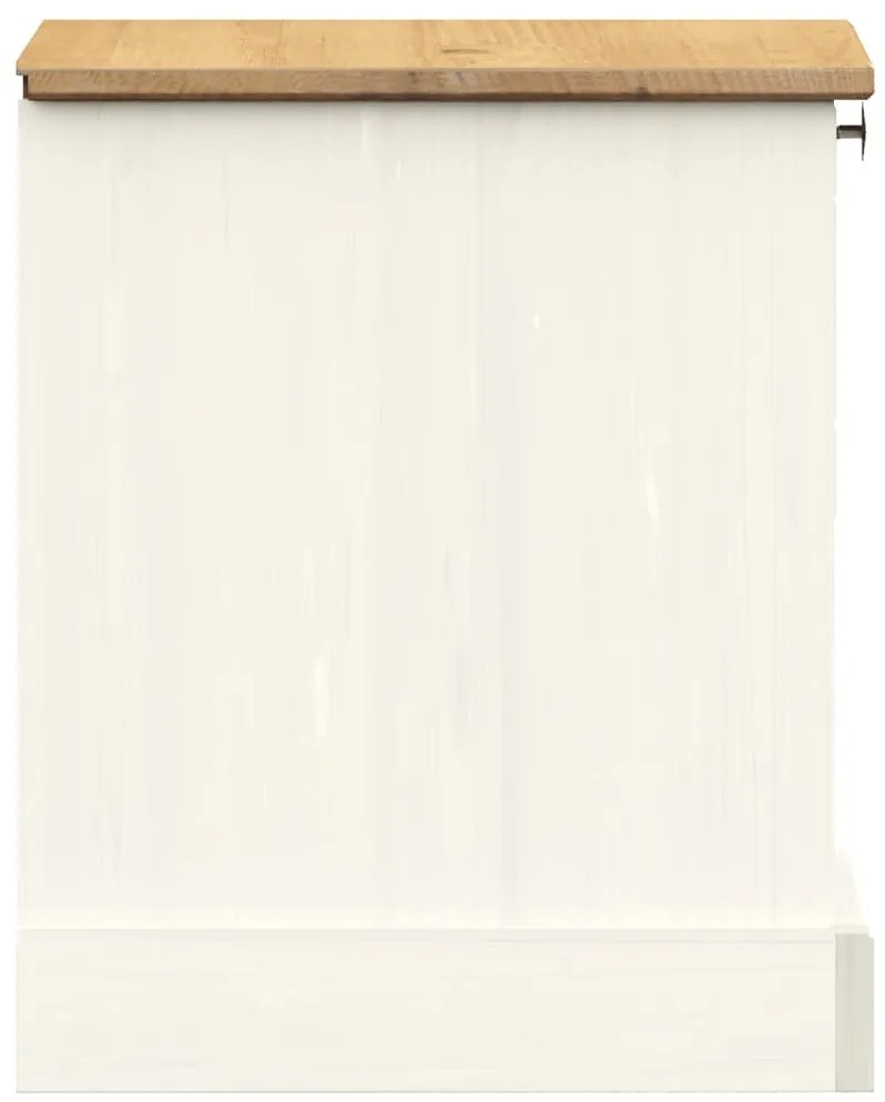 Mesa de cabeceira VIGO 42x35x42 cm pinho maciço branco