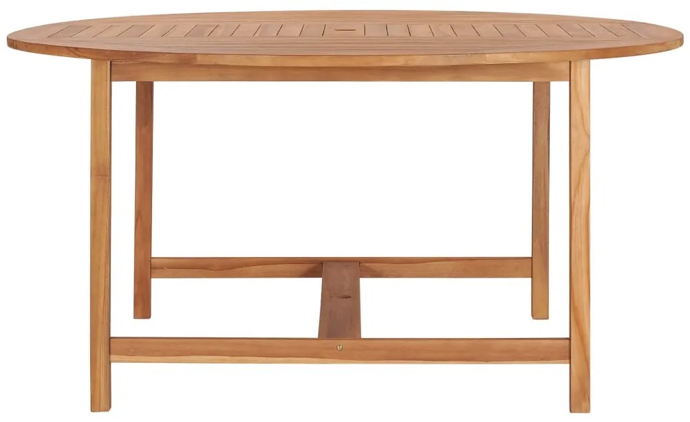 Mesa de jardim 150x76 cm madeira de teca maciça