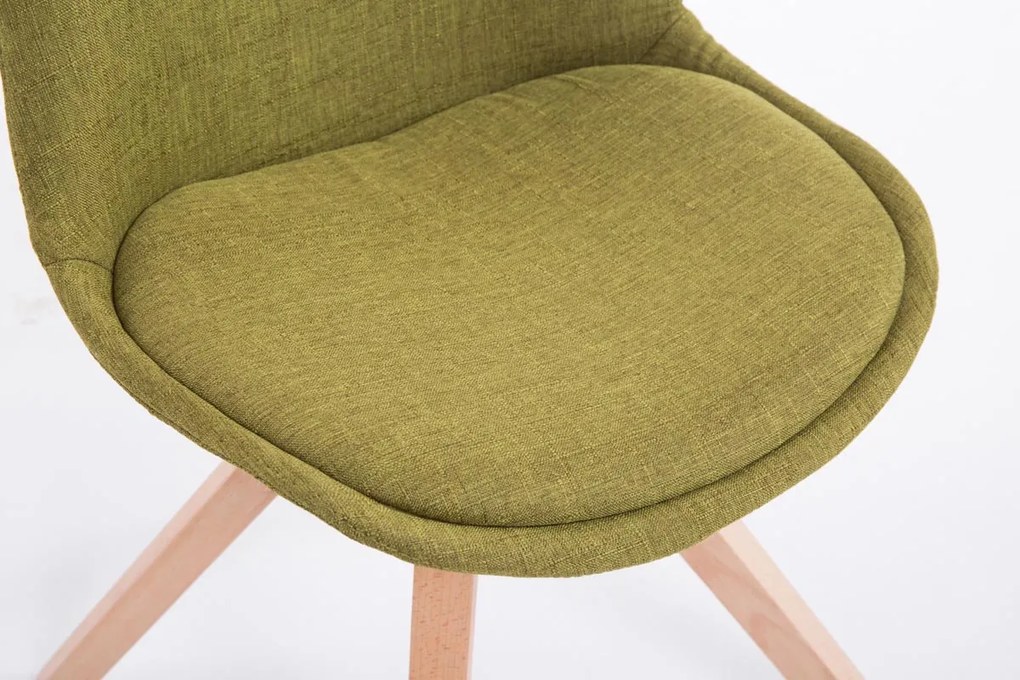 Cadeira cozinha e jantar Toulouse em tecido Square 48 x 84 x 56 cm Verde