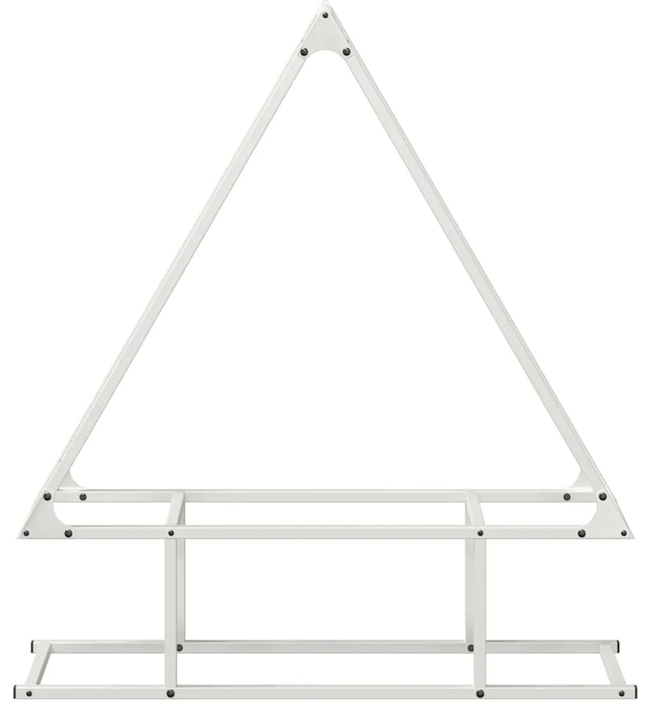 Suporte para lenha 80x25x90 cm aço laminado a frio branco