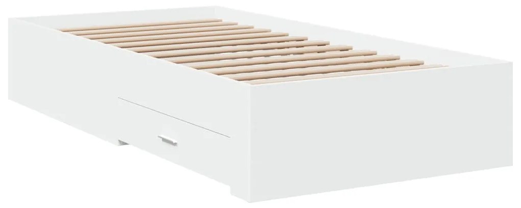 Estrutura de cama c/ gavetas 100x200cm derivados madeira branco