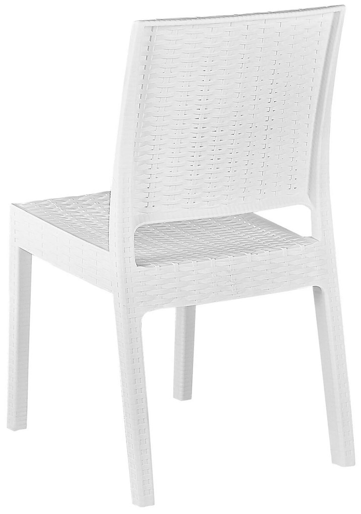 Conjunto de jardim com mesa e 4 cadeiras brancas FOSSANO Beliani