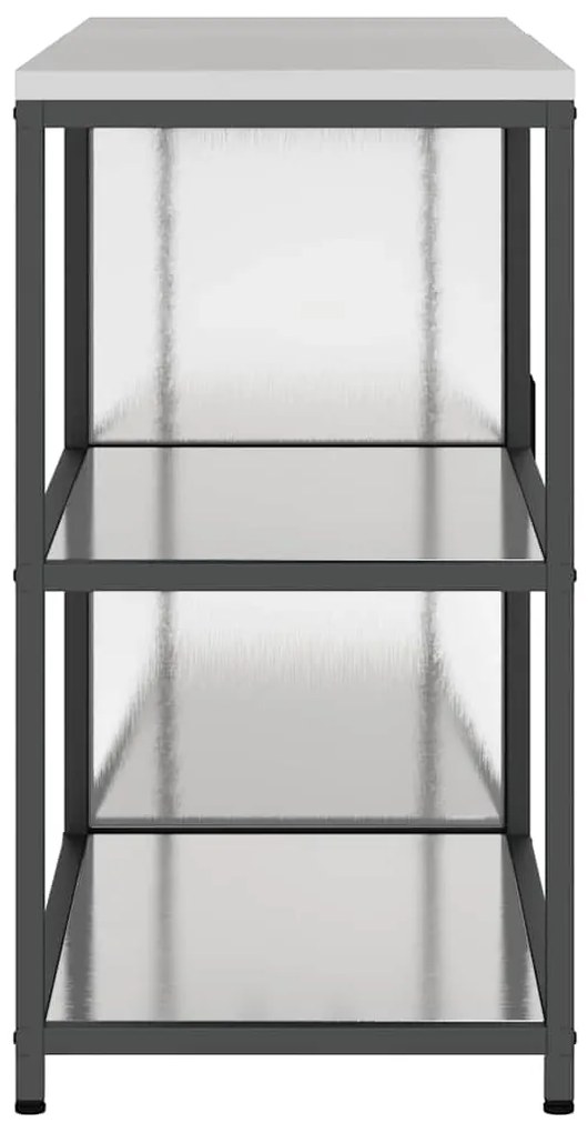 Conjunto de Armazenamento de Cozinha com prateleira 2 pcs Prata