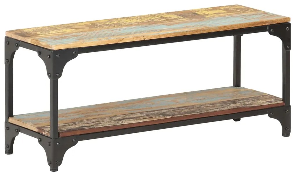 Mesa de centro 90x30x40 cm madeira recuperada maciça