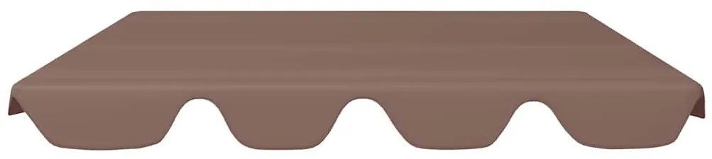 Toldo suplente baloiço jardim 188/168x145/110 cm castanho