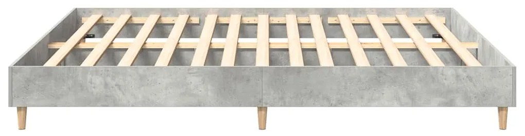 Estrutura de cama sem colchão 200x200 cm cinzento cimento
