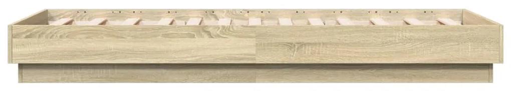 Estrutura de cama 90x190cm derivados de madeira carvalho sonoma