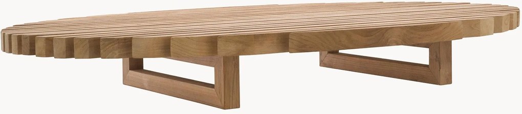 Mesa de centro oval para jardim em madeira de teca Anjuna