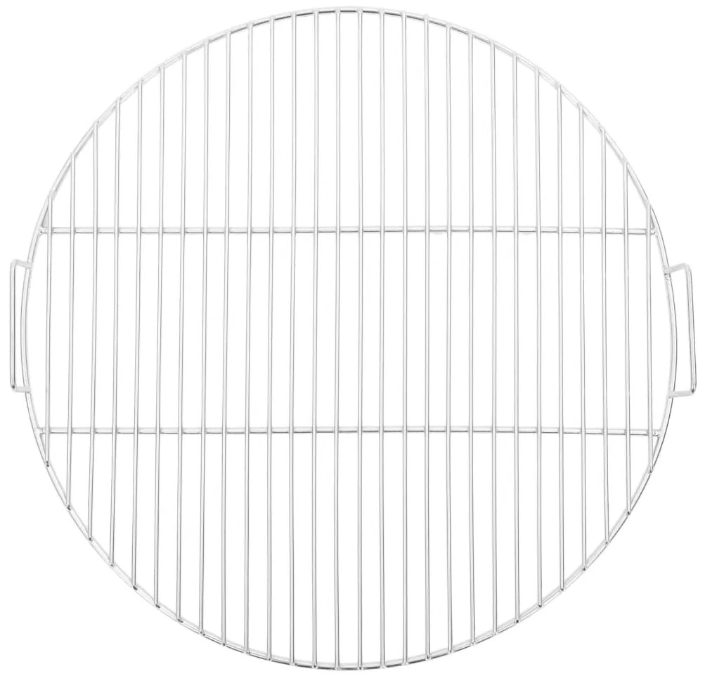 Grelha p/ churrasco redonda c/ pegas Ø54 cm aço inoxidável 304