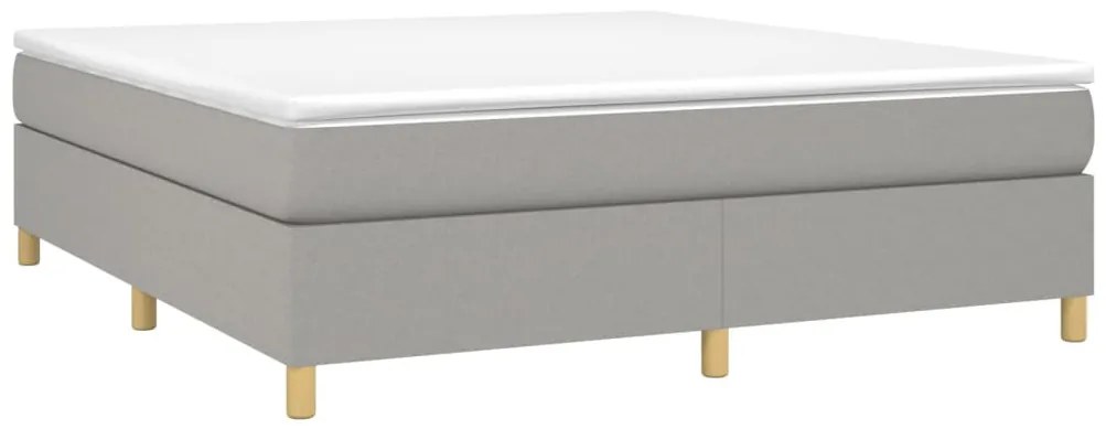 Cama com molas/colchão 180x200 cm tecido cinzento-claro