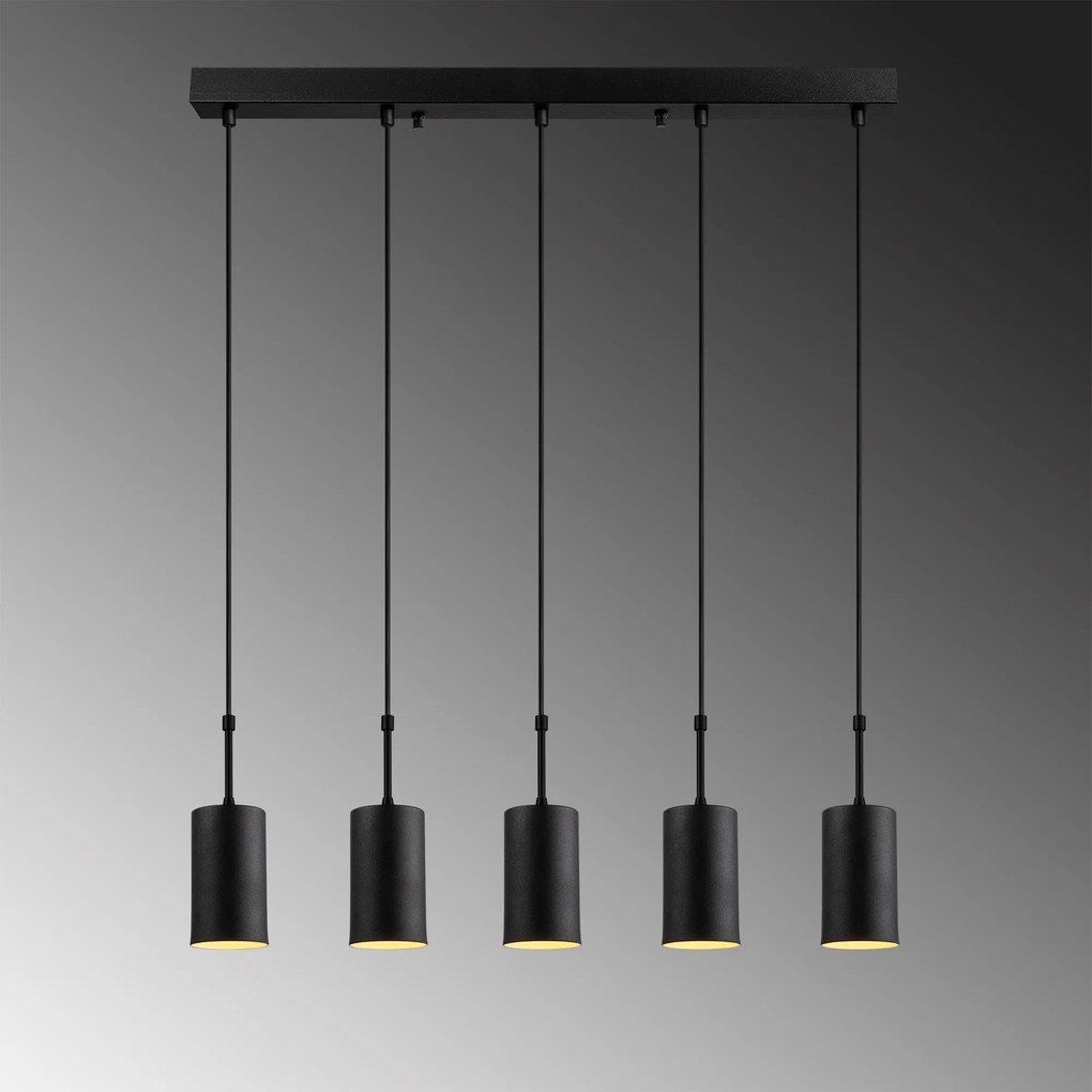 Chandelier Camel 5 – Preto – 79 x 9 cm