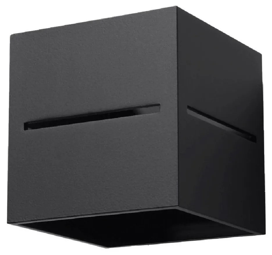 Aplique Candeeiro de parede Aluminio LOBO Preto