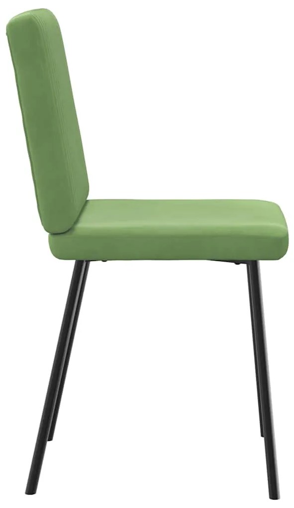 Cadeiras de jantar 2 pcs veludo verde-claro