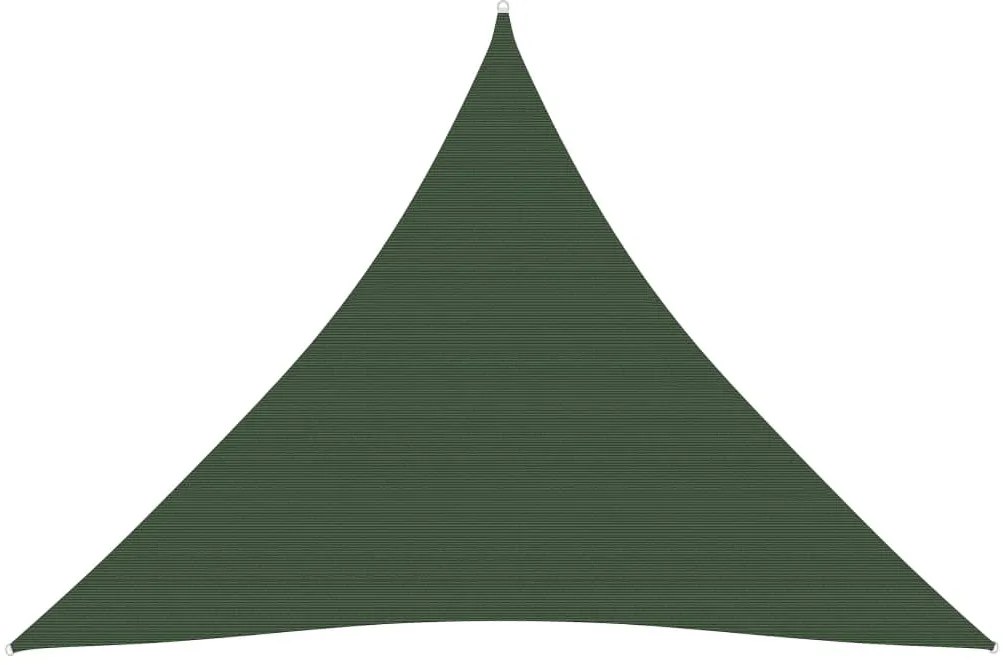 Para-sol estilo vela 160 g/m² 5x5x5 m PEAD verde-escuro