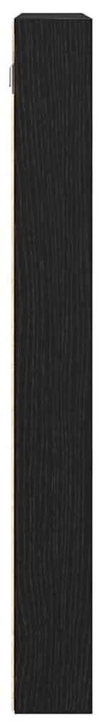 Gabinete Vitrine Preto Carvalho 100x8,5x75 cm Madeira engenheirada