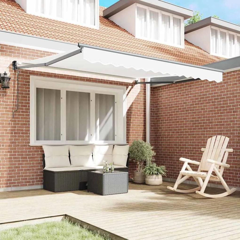 Toldo Retrátil Automático Branco 350 x 250 cm