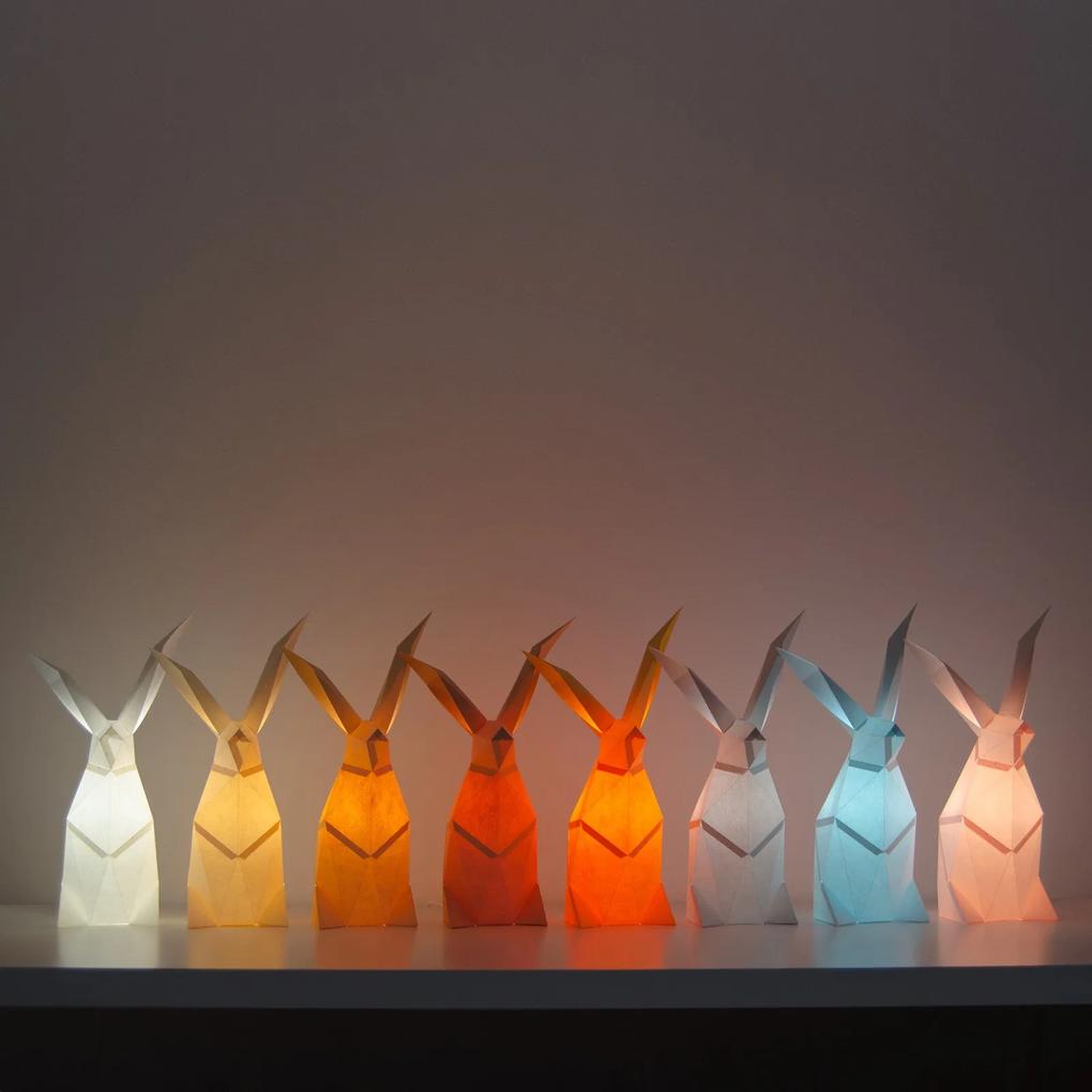 Rabbit - DIY Colour Paperlamp - Soft Blue