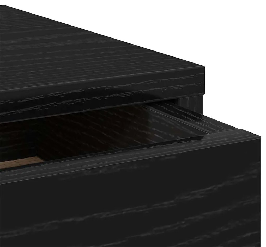 Suporte para monitor com gavetas deriv. madeira carvalho preto