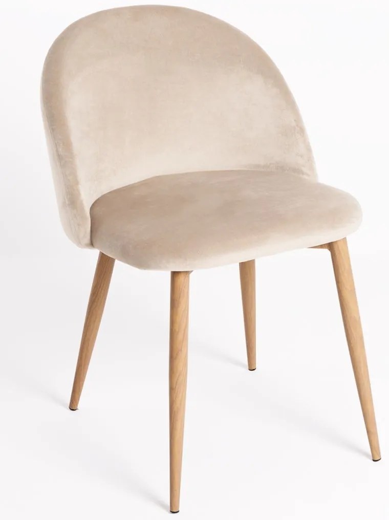 Pack 6 Cadeiras Vint Veludo - Beige